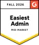 G2 Fall 2026 : Easiest Admin